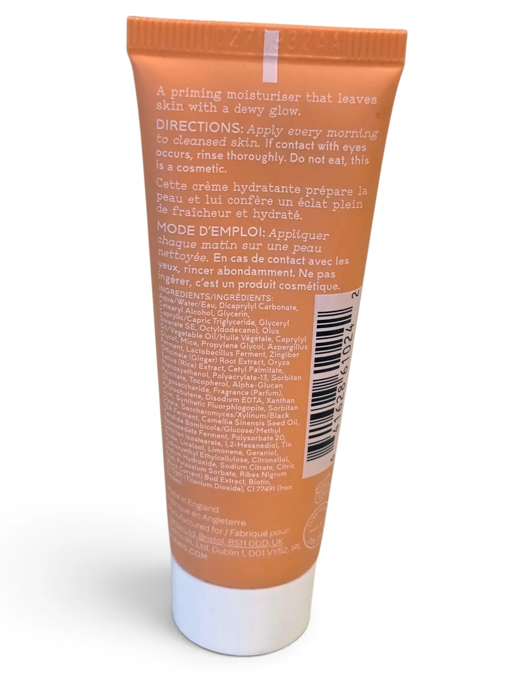 ELEMIS Superfood Glow Priming Moisturiser Tube — Peach 20ml 0.6fl Oz NEW SEALED